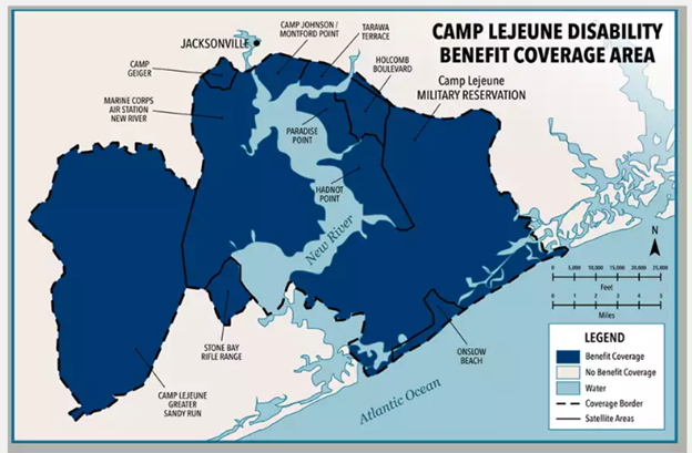Camp Lejeune Disability Benefit Coverage Area